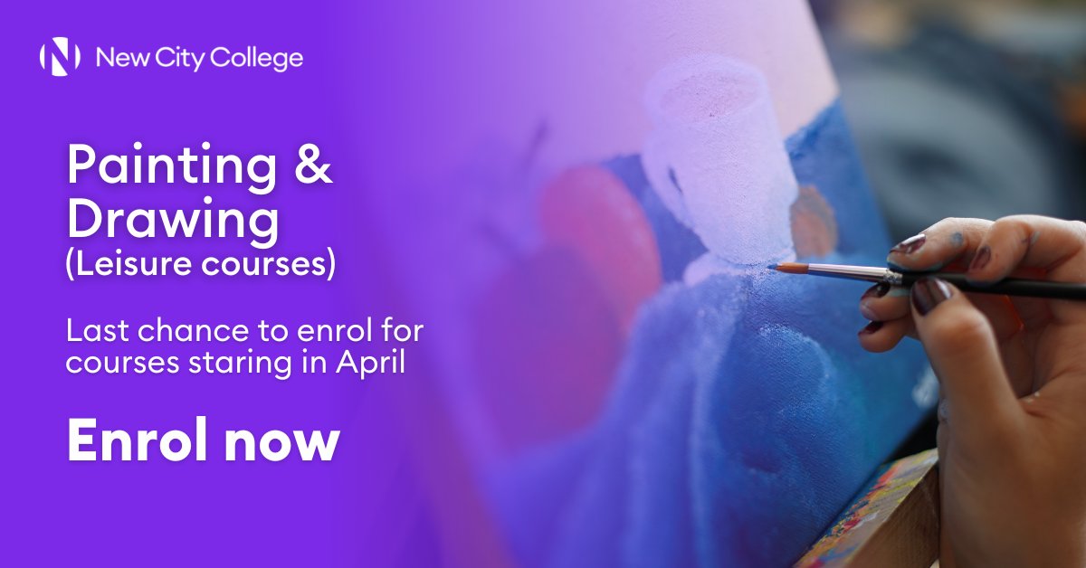 📢 Last opportunity to start a course this April! Attend our Adult recruitment event on April 17, 2024, from 2-5 pm to enrol. Unleash your creativity with our drawing and painting short course. Explore techniques and craft visual stories. Apply here: eu1.hubs.ly/H08zsYb0
