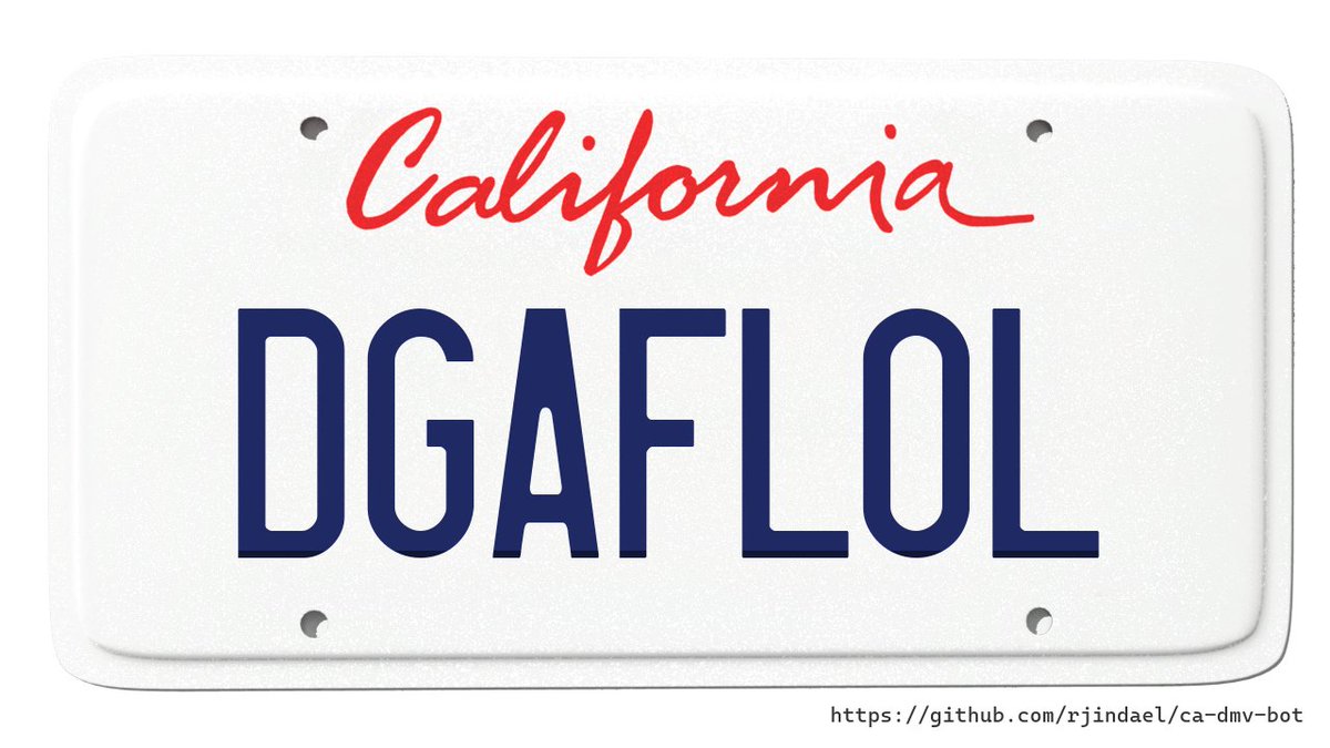 Customer: I WORK WITH DEGAFFREY'S LAW ASSOCIATE
DMV: DON’T GIVA A FUCK LAUGH OUT LOUD

Verdict: DENIED