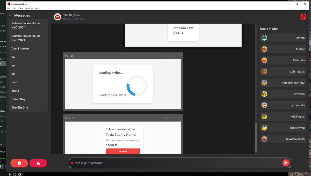 12 people on MatoNet gaming... Seamless. 🍅🫙 We just need some better games to try out! #matonet #solana #gaming