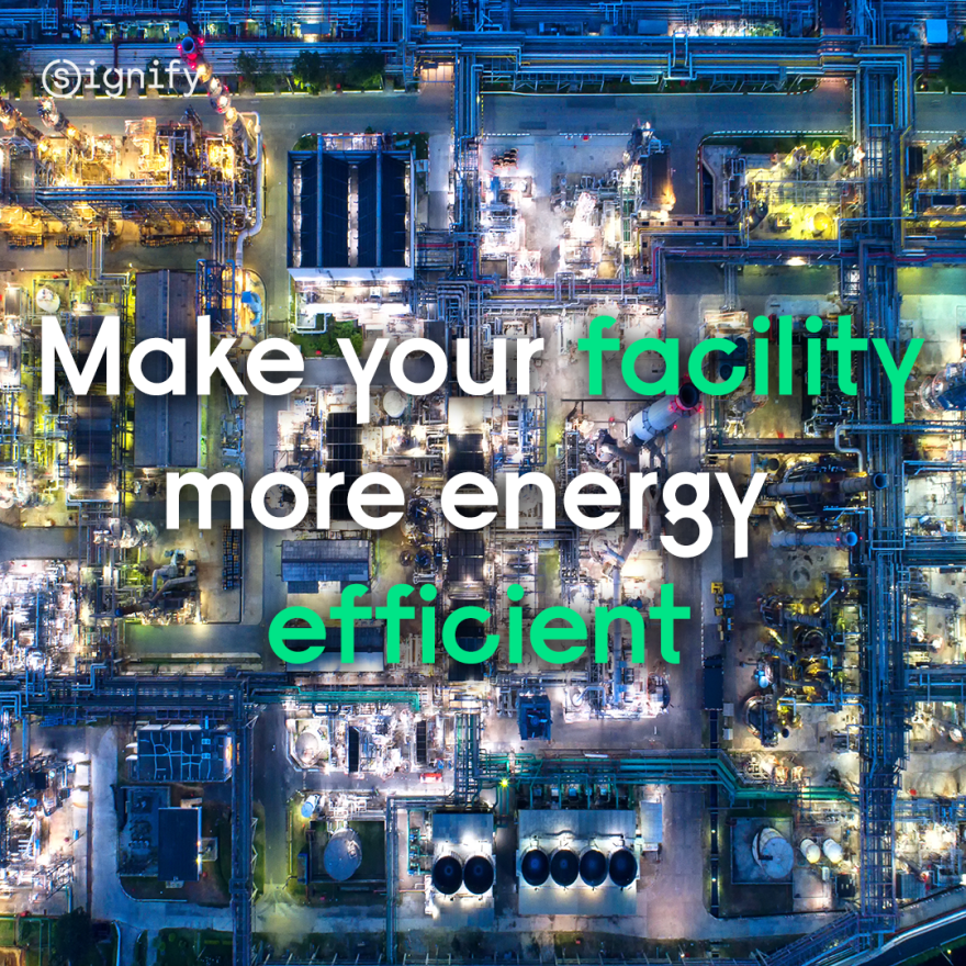 #ConnectedLEDlighting systems can support making industrial facilities more energy efficient by sensing workspace occupancy and changing lighting, temperature, and humidity for the optimal working environment. Learn more 👉 signify.co/3VV3DLj #GreenSwitch #ClimateAction