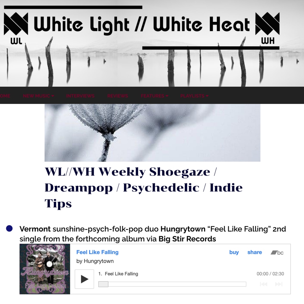 The new single 'Feel Like Falling' from Hungrytown (out now: orcd.co/hungrytown-flf) is among White Light/White Heat's Weekly Indie Tips! Check out (and hear) the full cross-genre list at:
whitelight-whiteheat.com/wl-wh-weekly-s…
#WhiteLightWhiteHeat #Hungrytown #IndiePop #IndieFolk #ChamberPop