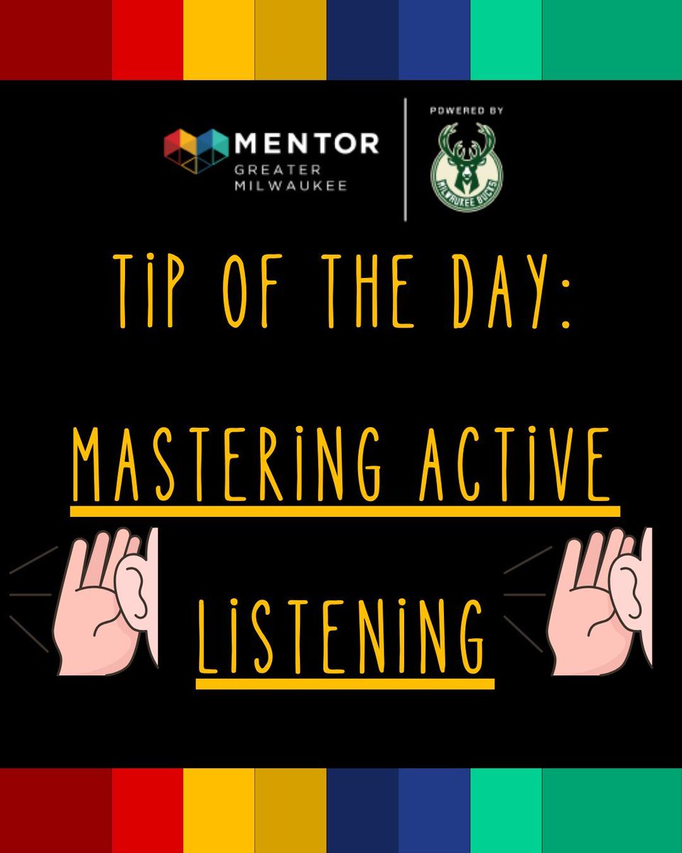 Master active listening today! 🎧 Focus, nod, respond thoughtfully. Stronger connections await. #ActiveListening #MentorTips #ListenAndLearn