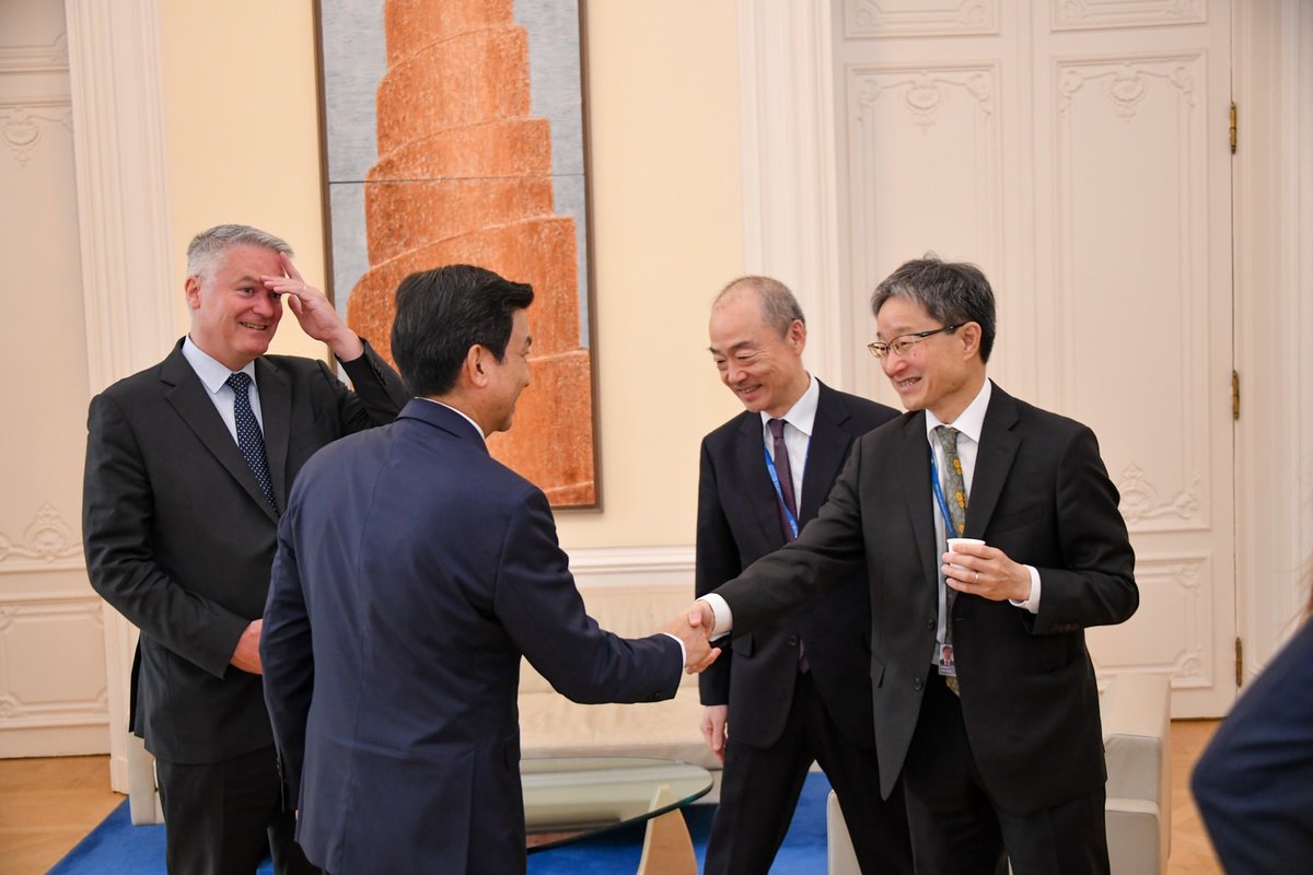 MFAThai's tweet photo. DPM/FM @drparnpreeb attended the Special Session w/ OECD council members to seek supports for starting accession process with TH and underscored TH’s readiness and determination in joining the OECD which will enhance the sustainability and competitiveness of TH’s economy and promote TH’s role in the global governance. (16 April 2024)