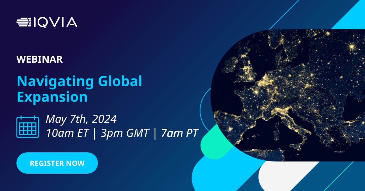 Calling all mid-size and large pharma companies! Join IQVIA’s experts on May 7th for a webinar on global expansion. Explore post-approval #regulatory lifecycle management and local #pharmacovigilance intricacies. Reserve your space: bit.ly/3JiW21F
#drugsafety