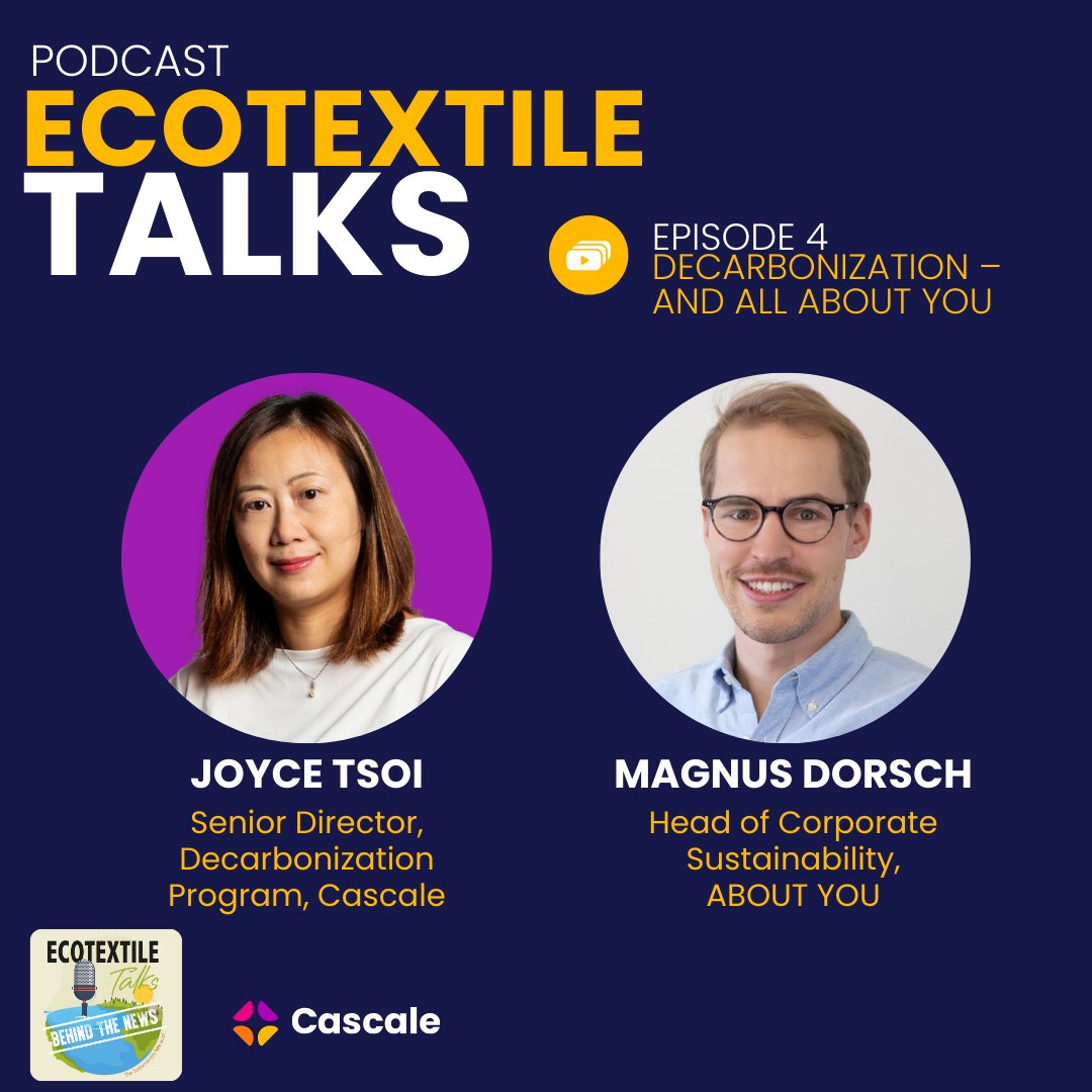 🎙️Listen to the final episode of our podcast series with EcoTextile News, “Decarbonization – and all About You”. Magnus and Joyce shed light on the imperative need for collective action and pre-competitive collaboration to drive tangible impact. ecotextile.com/2024041531922/…