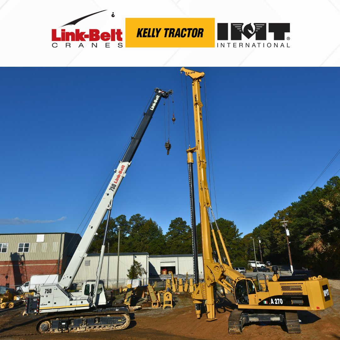 KTCFoundationGp's tweet photo. Maximizing job site results is easy when you pair a high-performance IMT drill rig with a reliable Link-Belt Crane equipment solution. Get the job done right with this winning combination! #KellyTractor #LinkBeltCranes #IMTDrillRig https://t.co/V2i9MAVp4p