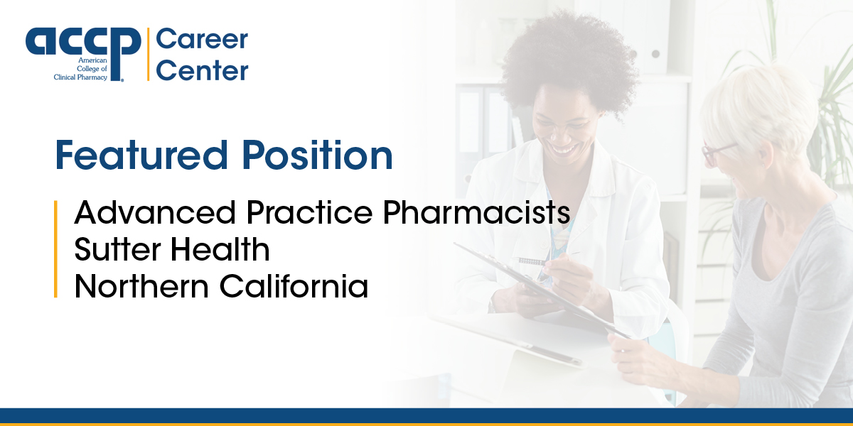 The advanced pharmacist practitioner works in close collaboration with physicians and other clinicians to provide exceptional high-quality, personal care to patients and improve clinical outcomes. Learn more and apply: ow.ly/Zjr650QIoO7 #PharmacyJobs #ACCPCareerCenter