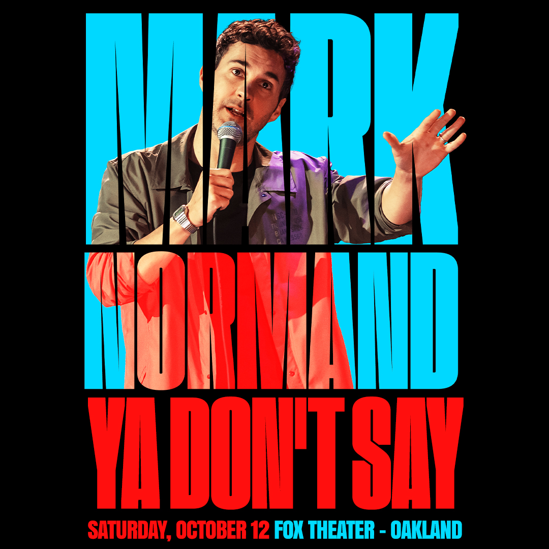 Just Announced 💬 The hilarious @marknorm is bringing the Ya Don't Say Tour to Oakland on Saturday, 10/12 🎭 Presale begins this Thursday, 4/18 at 10am with password = saffron 💢 ℹ️: bit.ly/3Q1nnJj