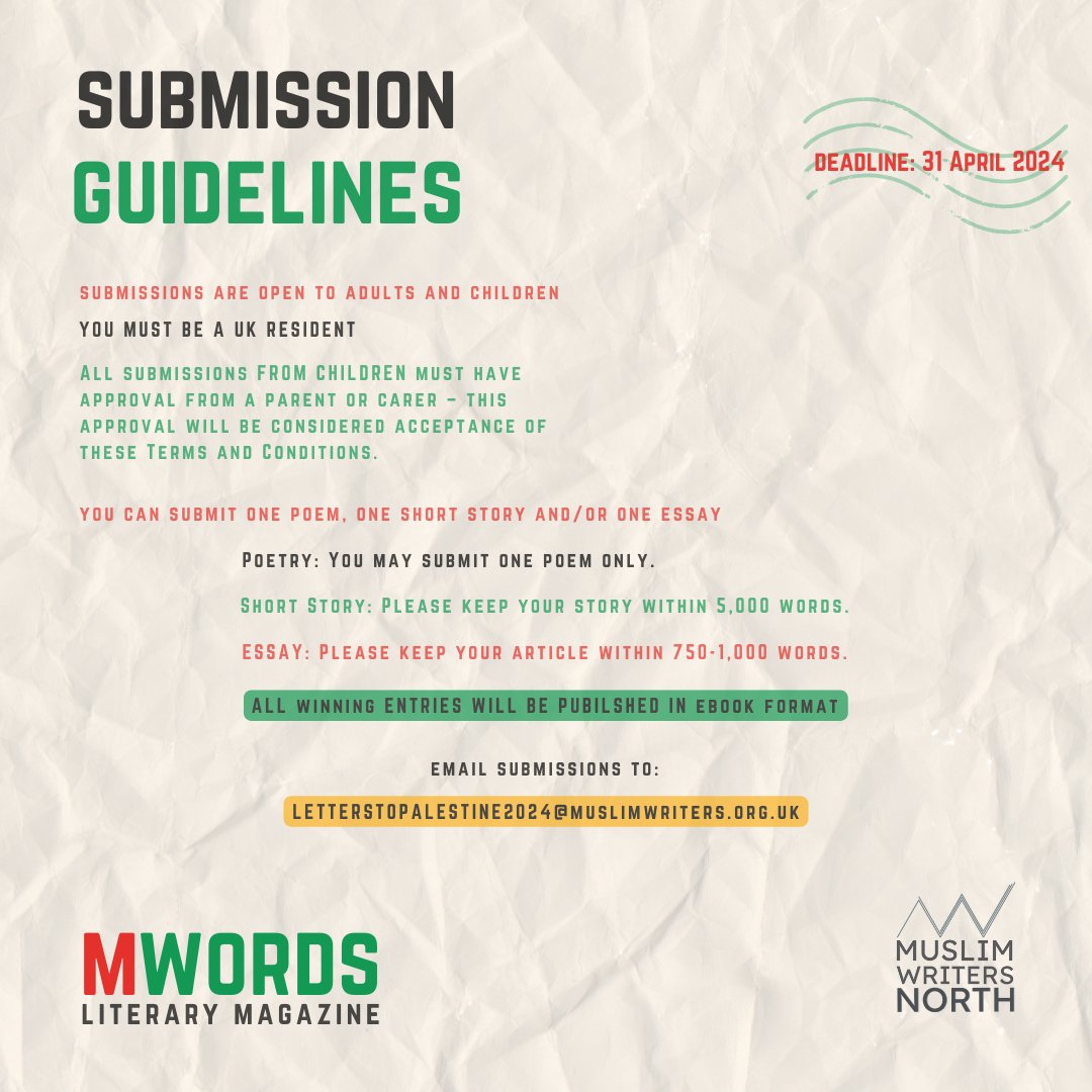 MuslimWritersUK's tweet photo. Submission Guidelines 👇🏼👇🏼👇🏼 https://t.co/0zS9gecaNu