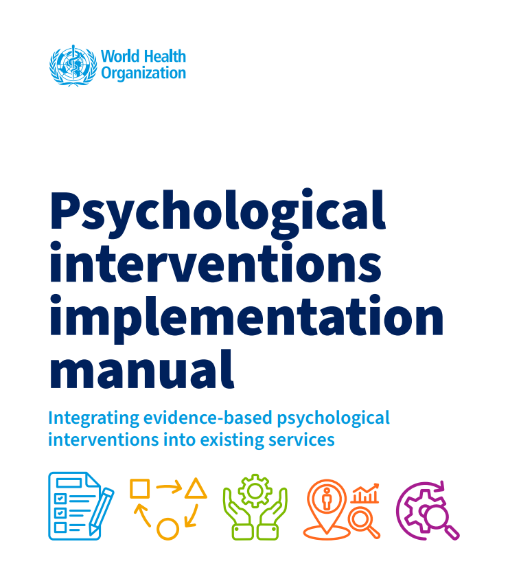 This manual from @WHO provides managers and others responsible for planning and delivering services with practical guidance on how to implement #psychological interventions for adults, adolescents and children. Available here: ow.ly/PPTQ50QVswZ