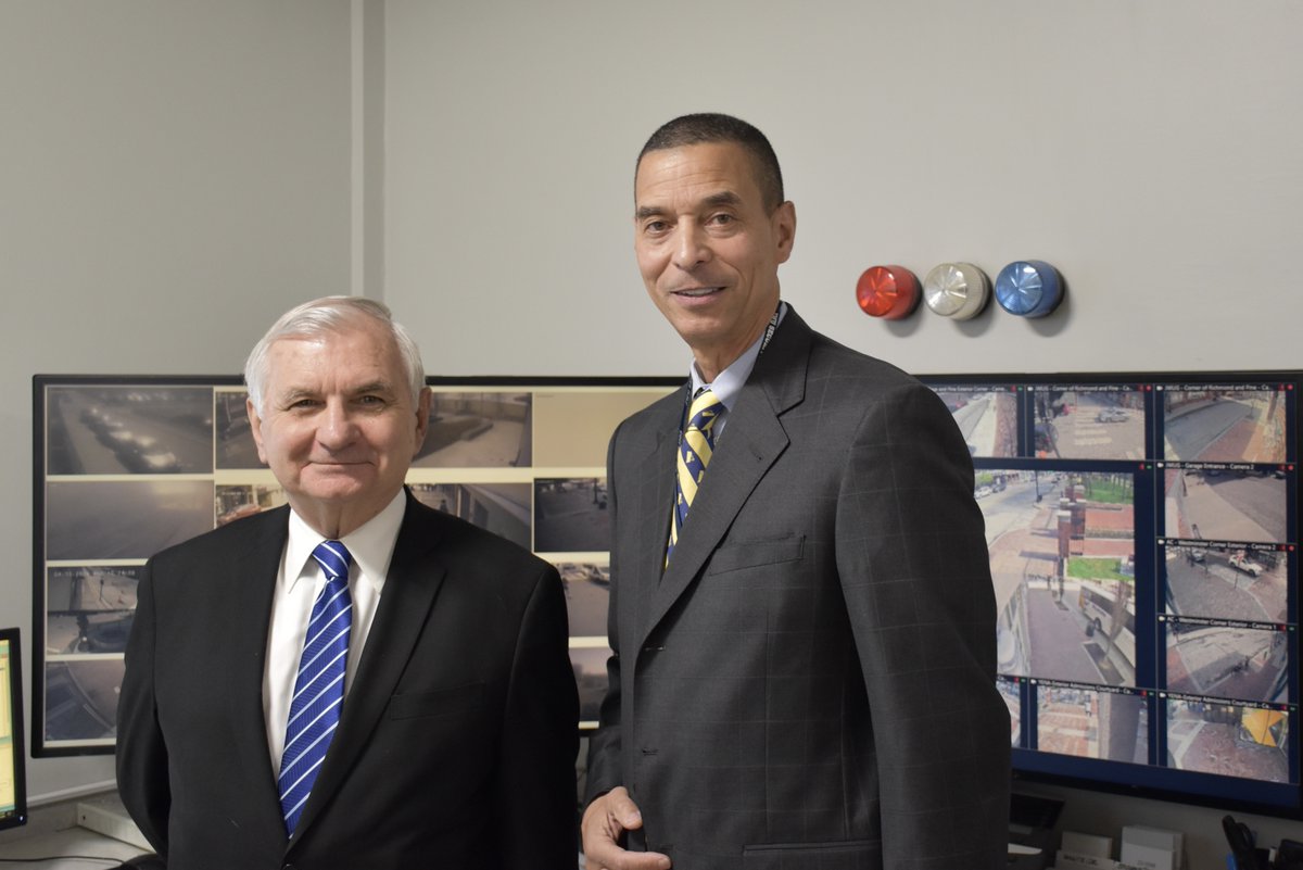 JohnsonAndWales's tweet photo. @SenJackReed visited the university's Providence Campus earlier this week for his annual College Presidents Roundtable. While on campus, he toured JWU's new Nursing Facilities and Campus Safety &amp; Security to learn about the current technology and future infrastructure plans. https://t.co/zMHH7ydqXR