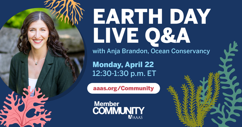 aaas's tweet photo. AAAS Members are invited to a special Live Q&amp;A on April 22! @aaas_stpf alum @AnjaMBrandon @OurOcean will take questions on a wide range of #plastics and #policy issues centered on the Earth Day 2024 theme, “Planet vs. Plastics.” 

https://t.co/aOgq2hKp2o https://t.co/tWjAmk6SSa