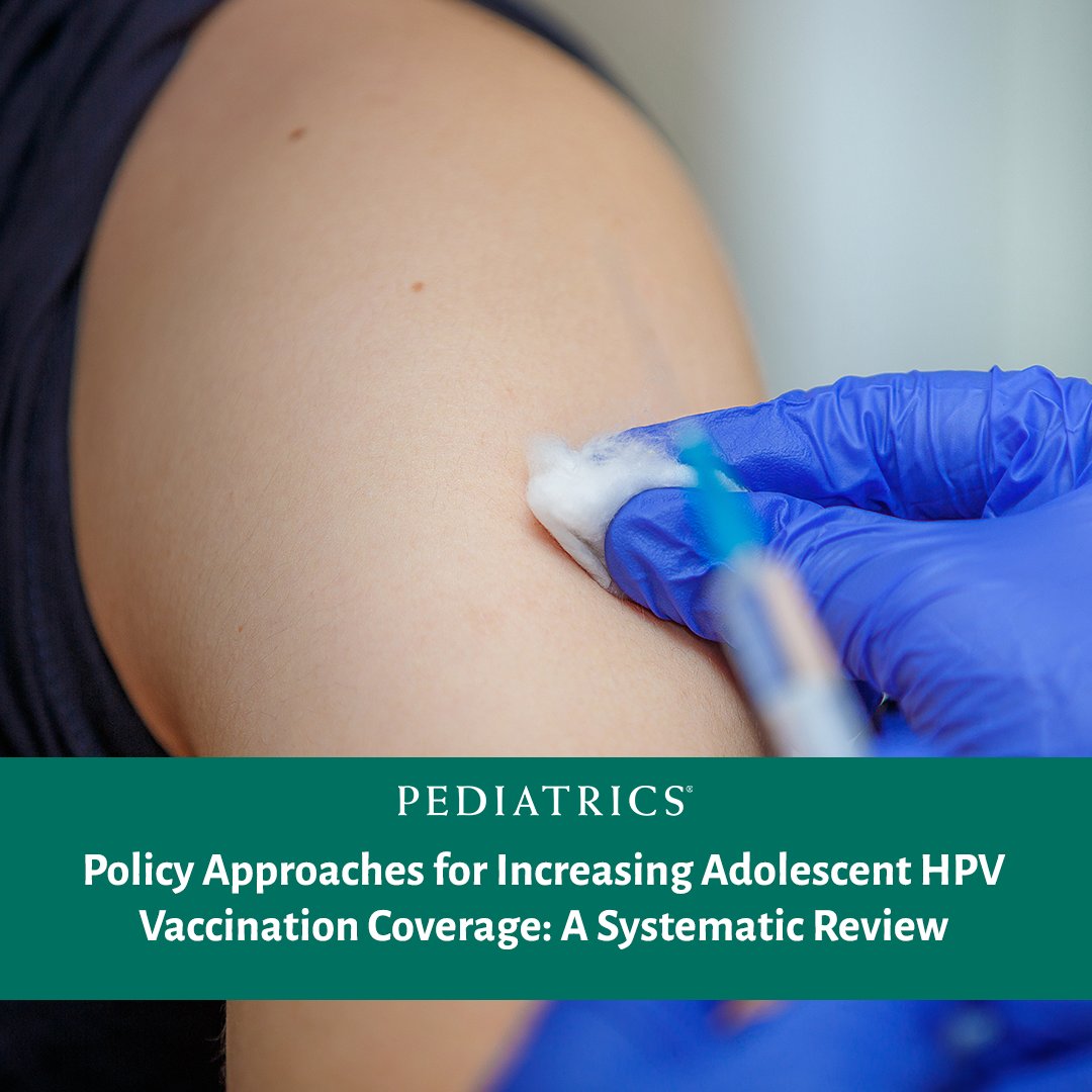 US jurisdictions have enacted a wide range of policies to address low HPV vaccination coverage among adolescents; it's unclear which policies are effective. This #Pediatrics study by @_LorenOh_, @carlson_unc, & authors reviews the impact of these policies: bit.ly/4aWZISw