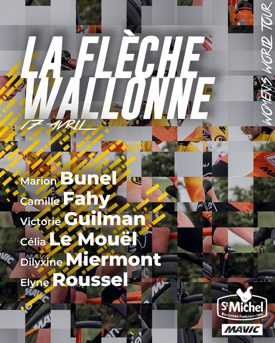 De retour au Mur de Huy demain💥 L’équipe pour la Flèche Wallonne est 🔥