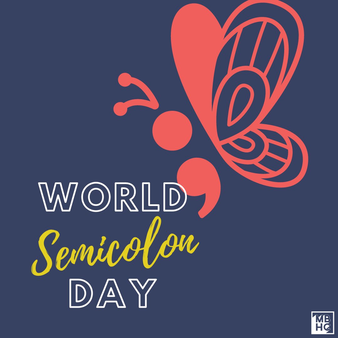 Today is World Semicolon Day representing a pause in a sentence but not the end. A powerful symbol of hope, resilience, &the strength to keep going for those who struggle w/mental health challenges, suicide, addiction, &self-injury. 988lifeline.org mospn.org/crisis-lines