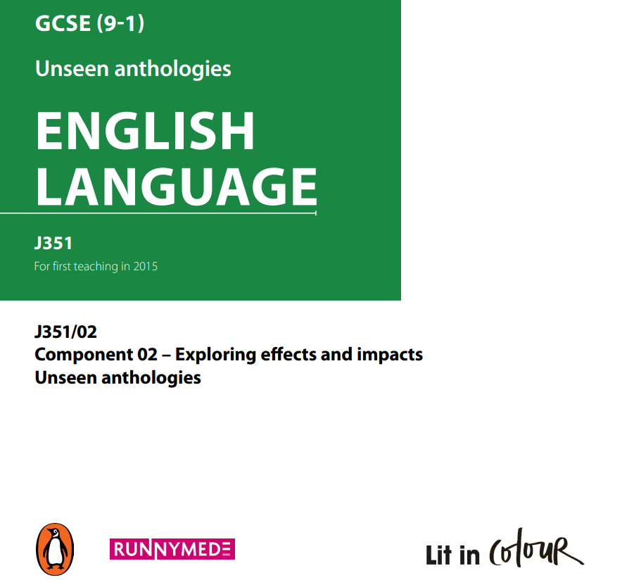 Have you seen our new 'unseen' text anthologies for GCSE English Language? Created in partnership with #LitInColour, these are excellent resources for revision lessons in the run-up to exams. J351/01 anthology: ow.ly/BrjP50RaBk2 J351/02 anthology: ow.ly/xb2t50RaBlF