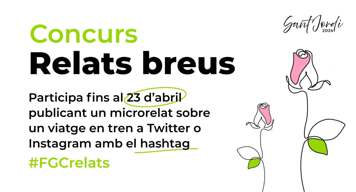 😍 Guanya un cap de setmana a @ValldeNuria, viatja amb el #TrendelCiment o fes un curs a l'@ee_escriptura 📝 Participa al concurs de relats breus publicant un microrelat de 280 caràcters amb el hashtag #FGCrelats Bases 👉 ow.ly/mYLE50Rc65M