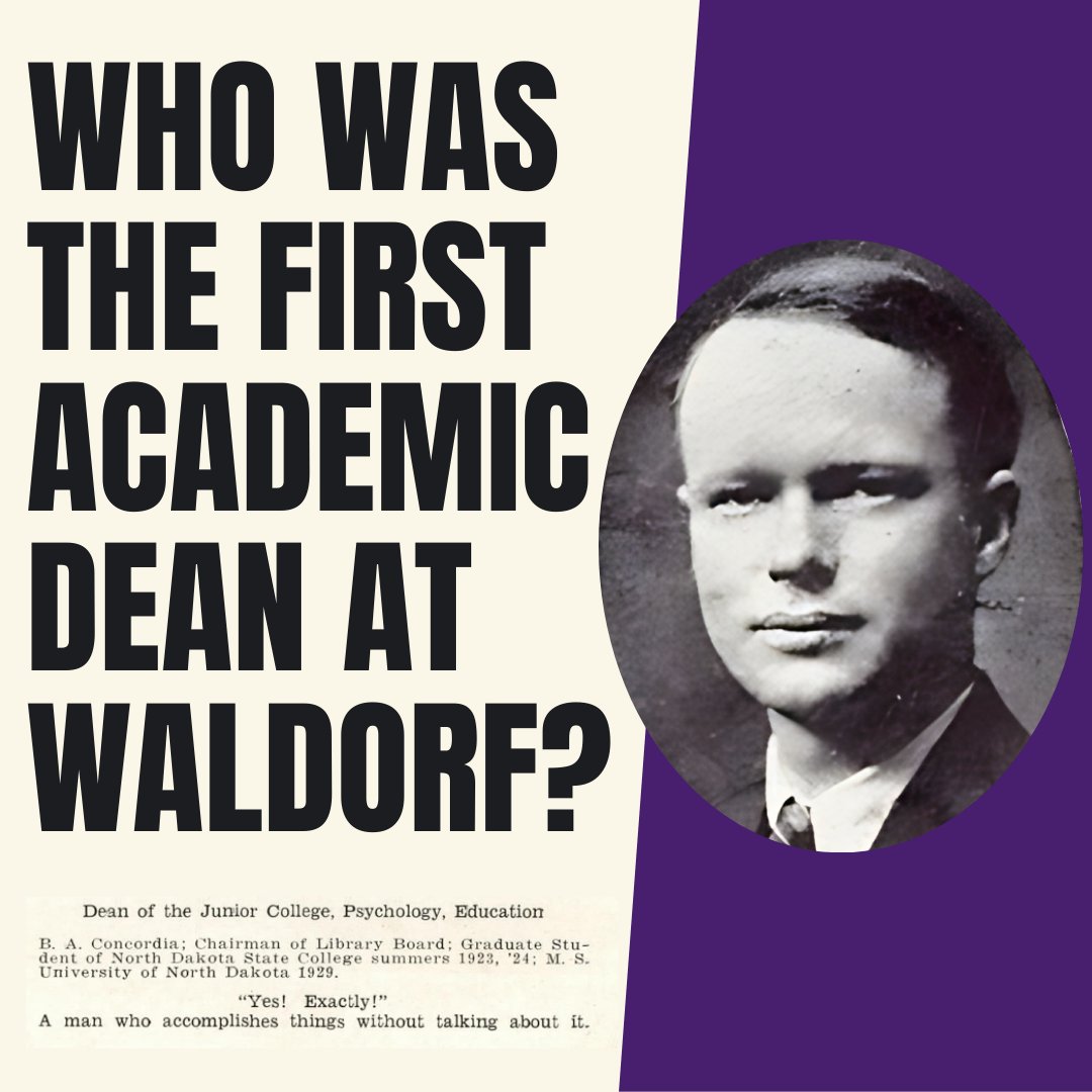 Hey there, Warriors! Let's get those brains warmed up for #TriviaTuesday. Can you guess who the very first Academic Dean at Waldorf was? 💭💡