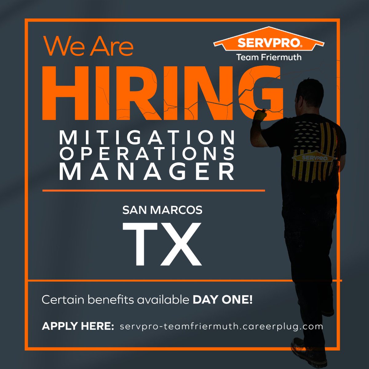 #HIRING 🚨 Join our dynamic #SERVPRO team as a Mitigation Operations Manager in San Marcos, TX and lead the charge in restoring properties and communities! Apply Here: servpro-friermuth.careerplug.com/jobs/2437383/a… #NowHiring #OpenPosition #SERVPROTeamFriermuth