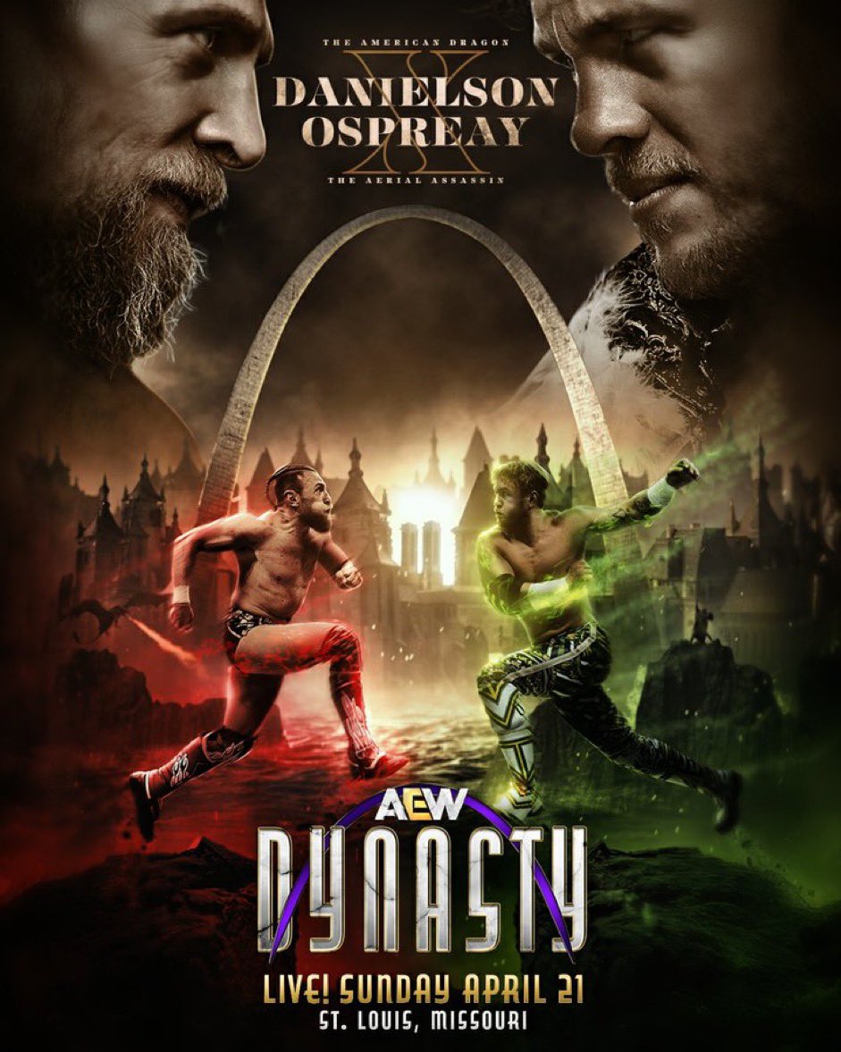 The new official match poster for Will Ospreay vs. Bryan Danielson at Dynasty is absolutely beautiful !