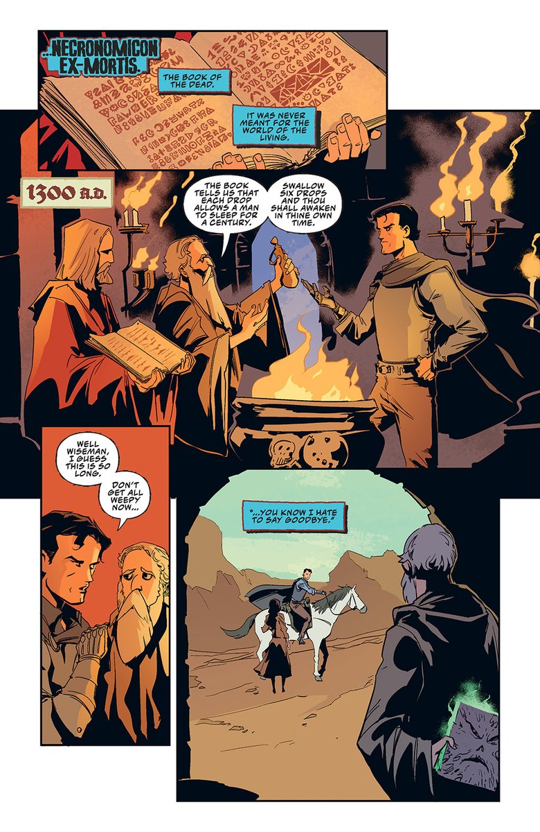 DynamiteComics's tweet photo. In stores this week, Army of Darkness Forever #7 from Tony Fleecs and Pop Mahn. Here’s a look inside.

#armyofdarkness #tonyfleecs #popmahn

https://t.co/JUifnQoN3N https://t.co/EUZnBMhSWL