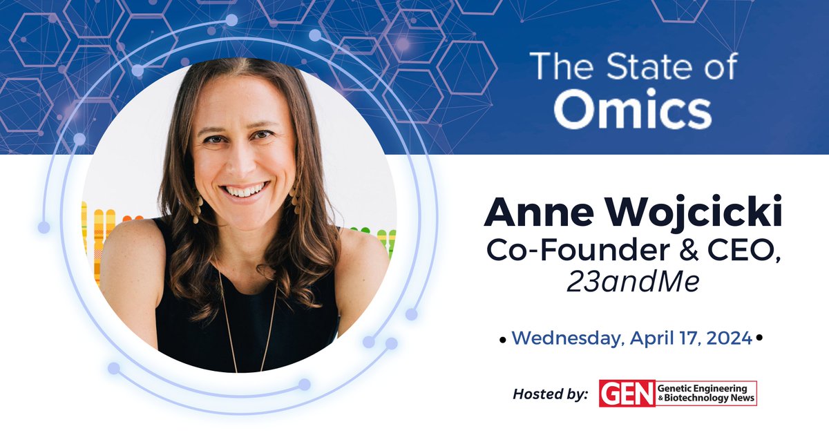 Dive into the world of Omics at our upcoming State of Omics virtual event tomorrow, April 17th! Don't miss the chance to learn from industry experts like @annewoj23 Co-Founder and CEO of @23andMe. Register now for free: ow.ly/VtF150Rfie3