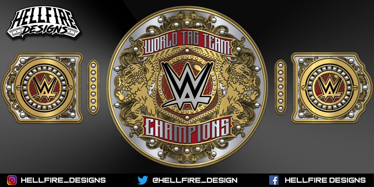 Hi everyone! Managed to take a crack at the new WWE World Tag Team titles. There's not 100% accurate but I'm happy with them!

Commissions are currently open so send me a PM if your interested in ordering.

As always, let me know what you think!

Thanks!