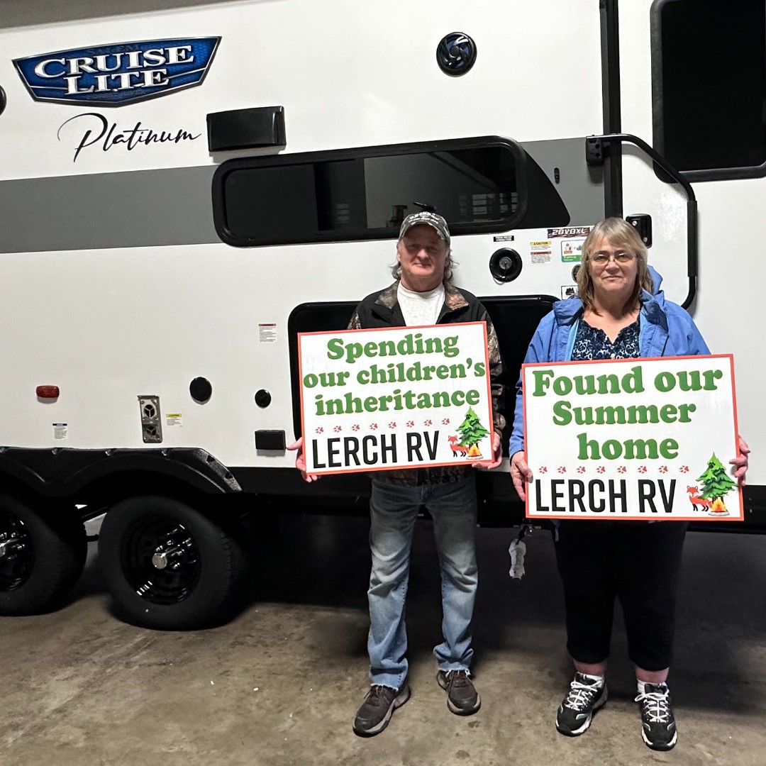 Robert and Debra Kirk took this Salem home from Port Royal! Hopefully the kids think your summer home is worth the loss!
#HappyCampers #RVLife #LerchRVAdventures #centralPA #RVowners #smiles #RVsavings #WeAre #toprated #familyowned