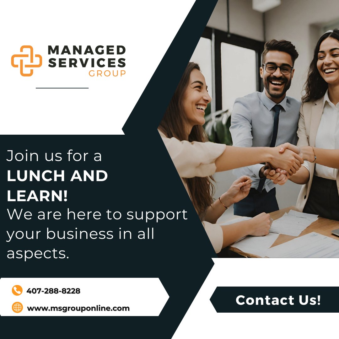 Join a Lunch & Learn session to address IT challenges tailored to your company's needs. Collaborate to streamline processes, enhance security, and boost efficiency for a tech-savvy future. RSVP for a spot to connect and discuss personalized solutions. #LunchAndLearn #ITsolutions