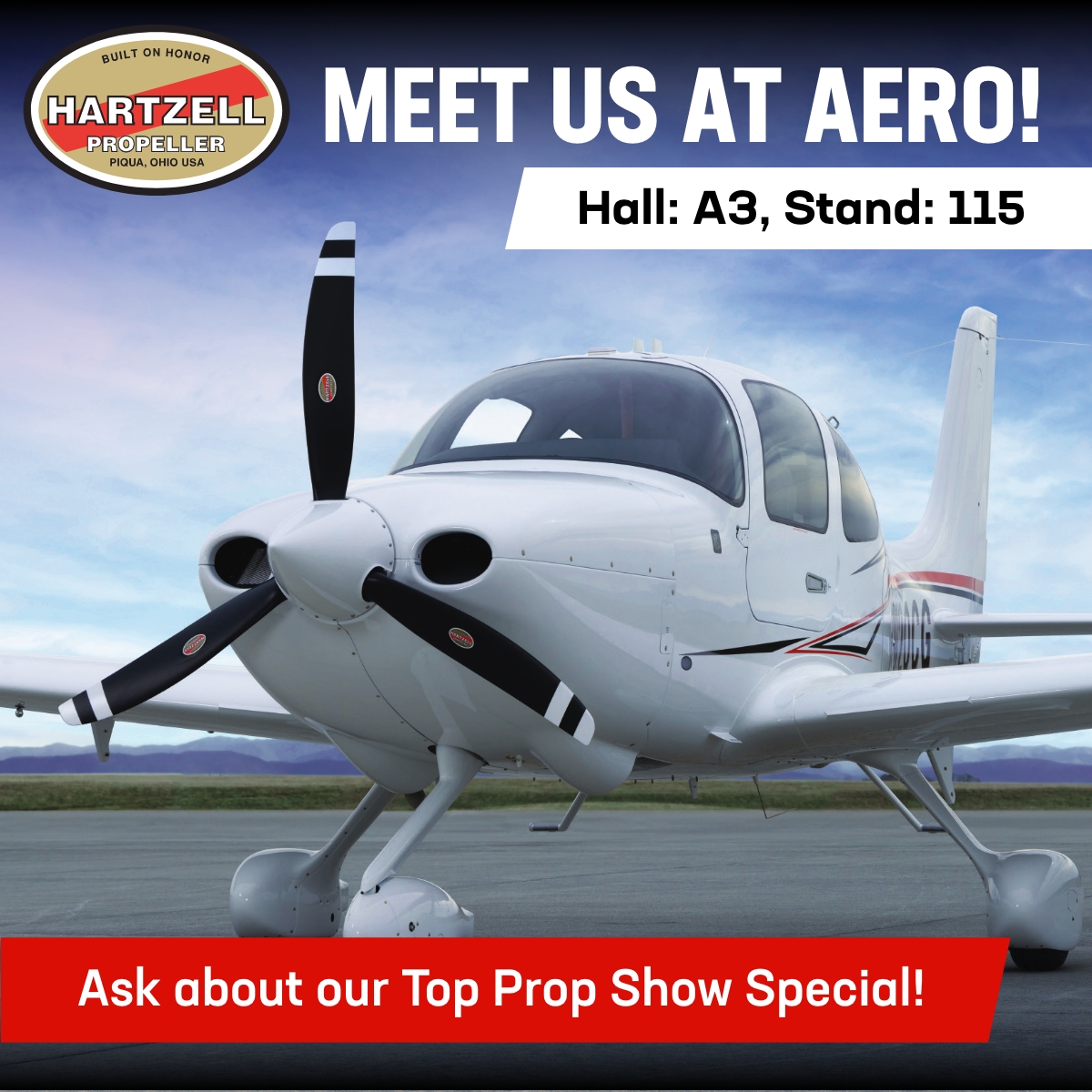 We are looking forward to #AERO2024 this week! Swing by our booth to talk with our propeller experts and learn about our Top Prop Show Special! #AERO2024 #aviation #aviationshow