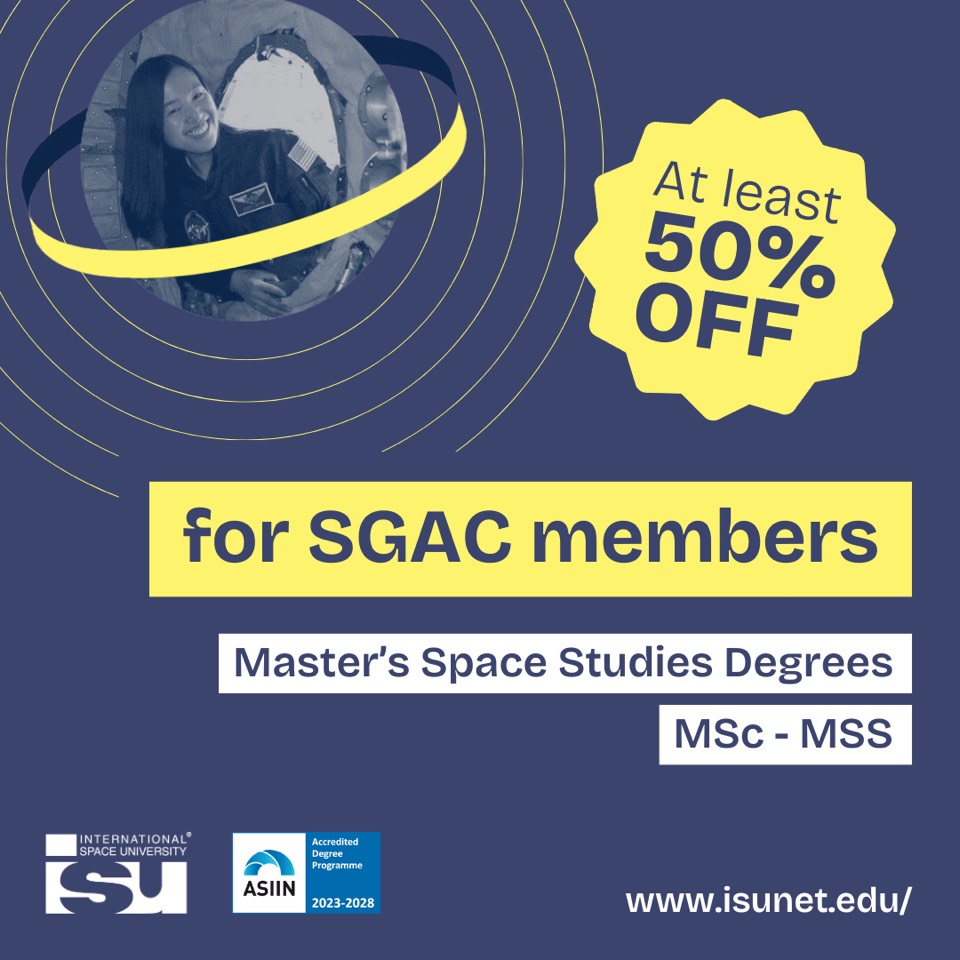 Opportunity alert!🚨 In the frame of its partnership with SGAC, ISU offers some amazing discounts on its Master’s Space Studies Degree. Get more info and apply here: isunet.edu/apply-online/