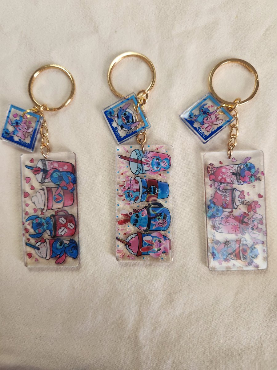 New Design Handmade Stitch &amp; Angel Keychains 🩵🩷 #creativecreationbyheather #handmadewithlove #keychains #shopsmall