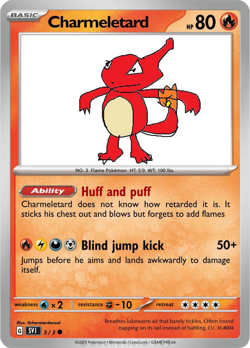 charetardonsol's tweet photo. And finally. Meet Charmeletard. The little guy just waiting to evolve to our beloved $charetard

#Solana https://t.co/T6juwUiIxF