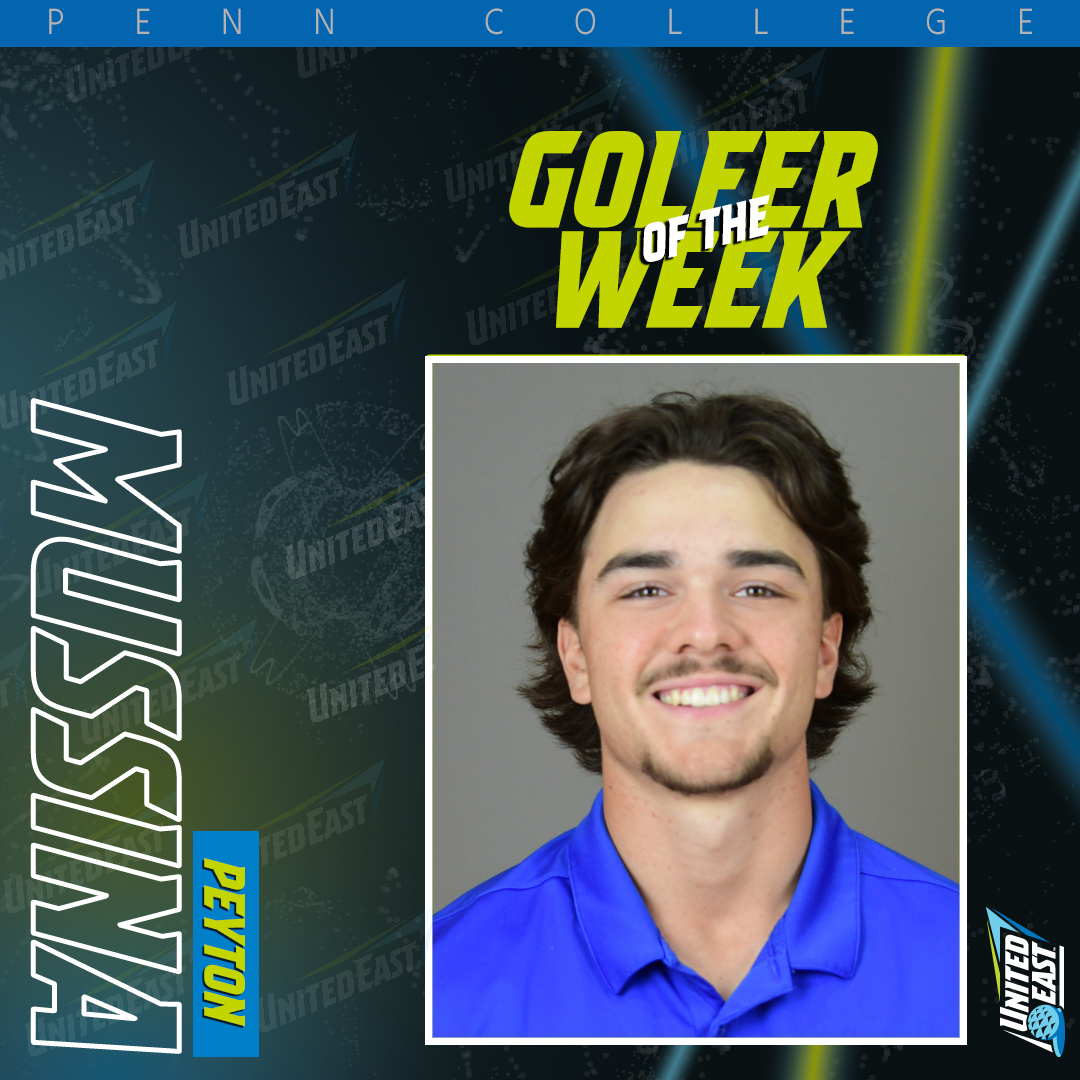 Check out this week's United East Men's Golfer of the Week! #RisingUnited #d3golf

MGO: Peyton Mussina (PCT)