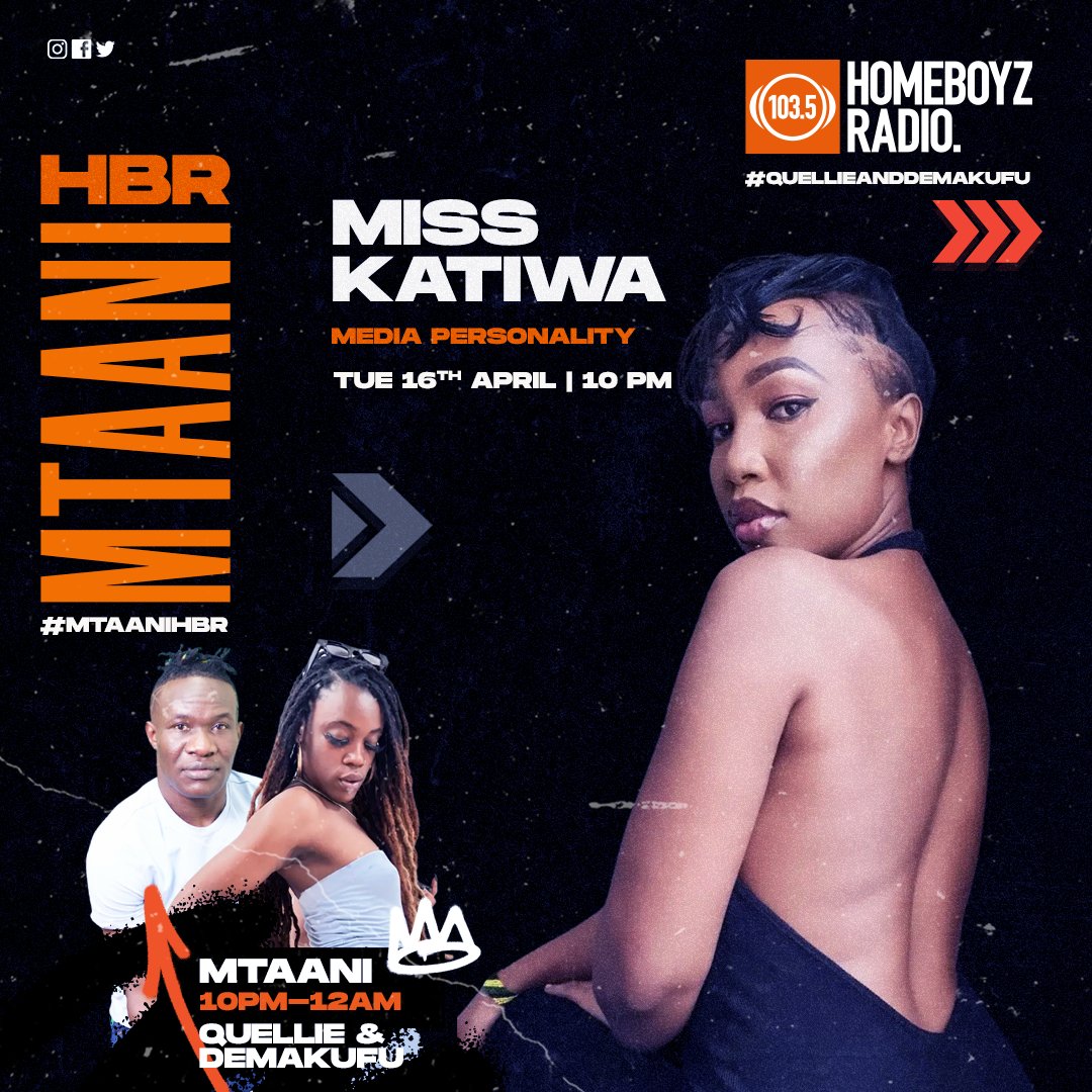misskatiwa's tweet photo. Left as a Host but returning as a Guest. Tonight I will be gracing the Mtaani #Reggaetuesdays on Homeboyz Radio because I have alot to share with you. I have been Cooking something,so Stay tuned with the amazing @dj.demakufu and @quellie_louise 10pm tonight. #CaribbeanQueen https://t.co/GkoxKjowxT