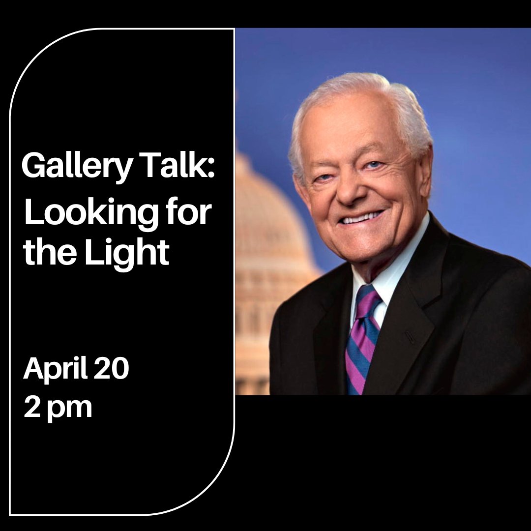AUMuseum_Katzen's tweet photo. Join us on 4/20 at 2pm for a gallery talk on "Looking for the Light" with legendary journalist-turned-artist Bob Schieffer. Discover how he explores America's current divide and finds hope in our youth and past heroes. This event is Open for All! #LookingForTheLight #BobSchieffer https://t.co/WDiIiW7YW4