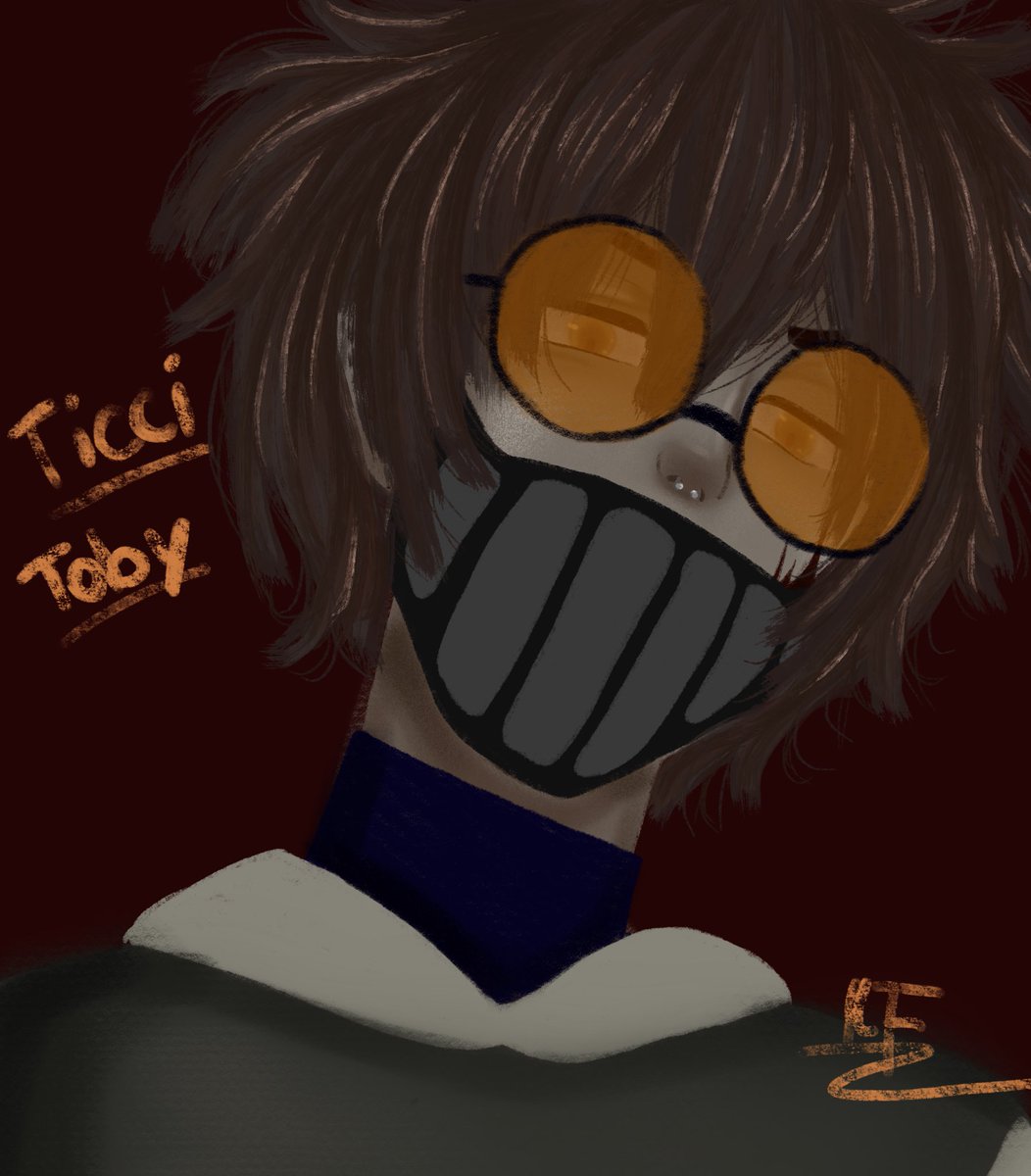 FloofsArt's tweet photo. Ayooo please put your mask back on if you’re being silly…I drew a Ticci Toby…And made him look too much like a cute anime boy 🥲Anyway no you can’t date a killer ,Susan. #myart #ticcitoby #creepypasta https://t.co/HAKKSuRPTm