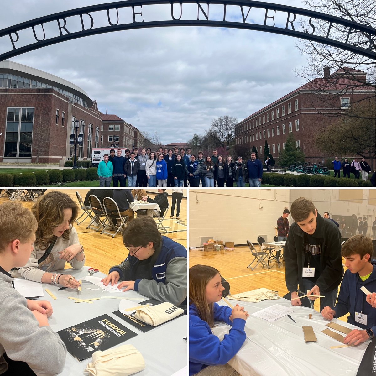 BHS PLTW engineering students attended Engineering APEX 2024 at Purdue University. They learned how engineers can support environmental sustainability by participating in hands on projects, competitions, and listening to Purdue professors who research in the field.