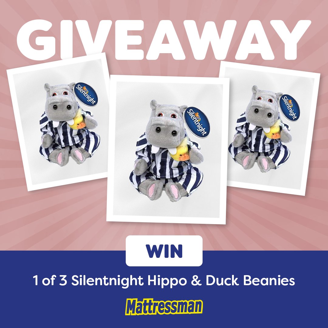 Want to be in with the chance of winning 1 of 3 adorable Silentnight Hippo &amp; Duck Beanies? 🥰

Then follow the 3 simple steps below 👇

How To Enter:
❤️ Love this post
⚡️ Follow us on X
🔃 Hit repost

Good luck! ✨

Winners announced on 30/04/24 UK Entrants Only.

Entry closes at