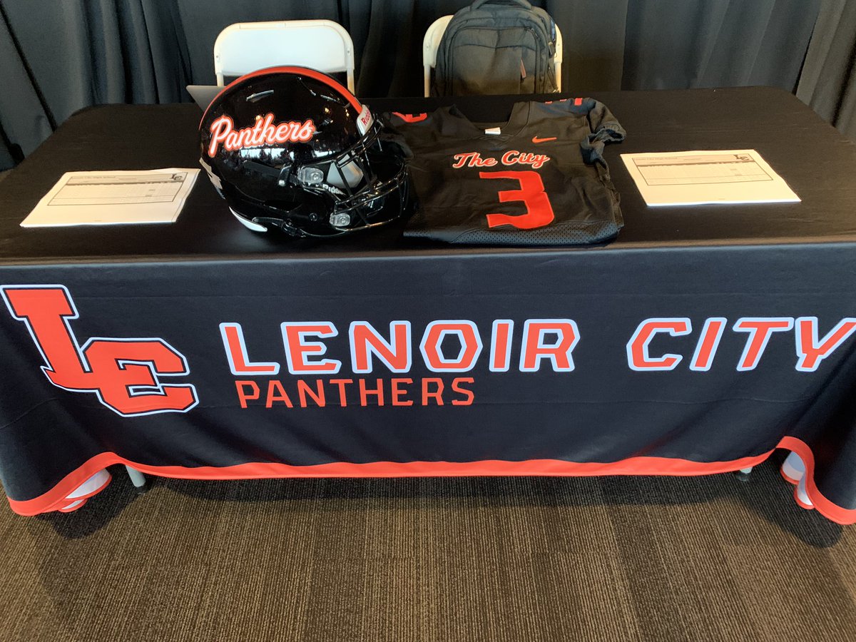 Good looking table at Titans Stadium promoting LC players to college coaches. #TheCity