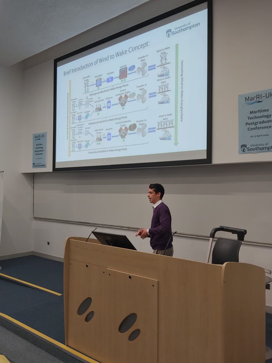 MarRI_UK's tweet photo. Session One of the Marine Technology Postgraduate Conference!

We've had an excellent Keynote talk by Claudene Sharp-Patel from @lloydsregister  and then followed by three fantastic presentations by Achmad Mustakim, Xinrui Liang and Panos Manias. https://t.co/EHEcA1cDfm