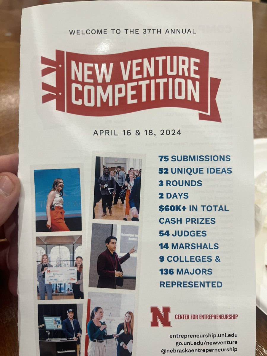 Getting ready to judge another “New Venture Competition” ‼️

These students are inspiring and courageous in pitching their business ideas 🥊

Great work by <a href="/nebraskaentr/">Nebraska Center for Entrepreneurship</a> in creating a world 🌍 class experience for these entrepreneurs ‼️