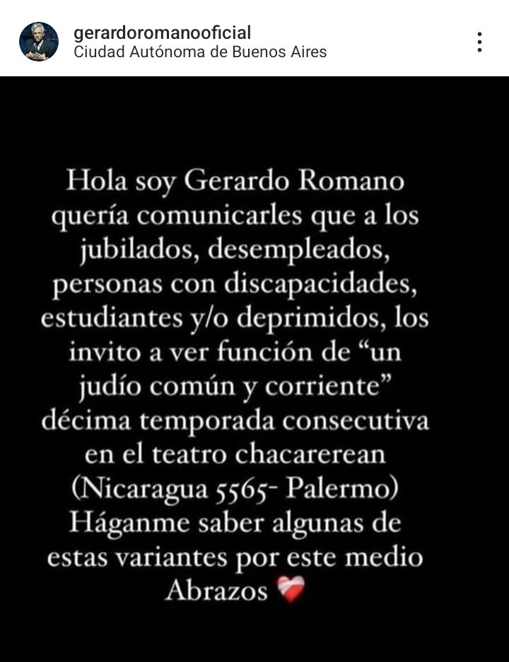 LaUneok's tweet photo. @pichonromano #Ahora 💬 Al aire de La Cúpula Gerardo Romano @pichonromano, actor 

"Me encontré con una persona de mi edad que nunca había ido al teatro. Cuando sobran butacas es una crueldad, pregunté para invitar a personas sin posibilidades de ir" https://t.co/DmFxfYNn1k