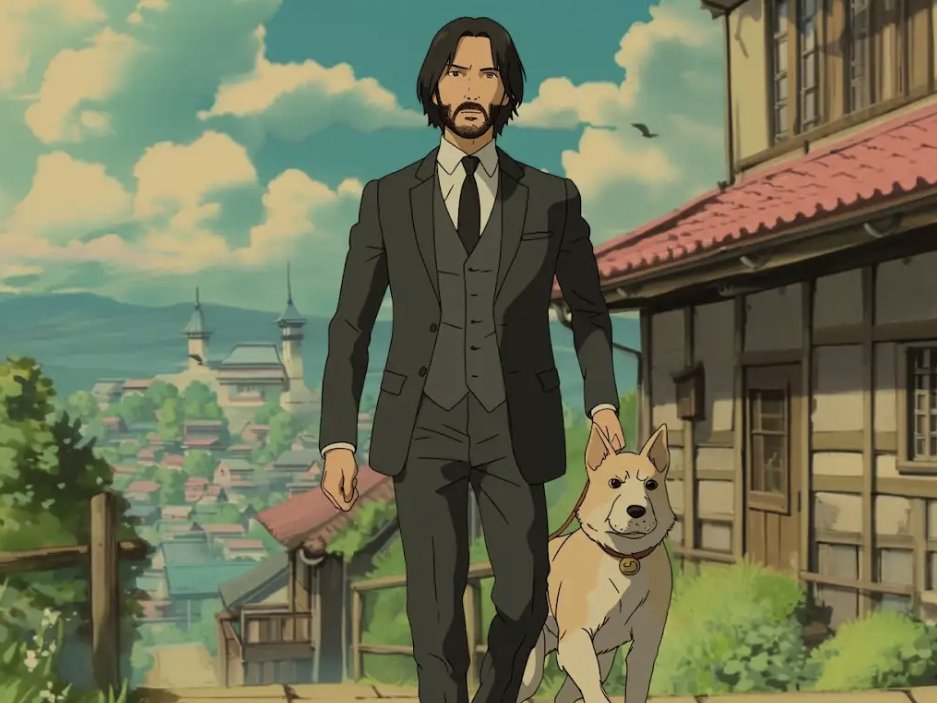 ジョン・ウィック、ジブリバージョン。かっこいい！