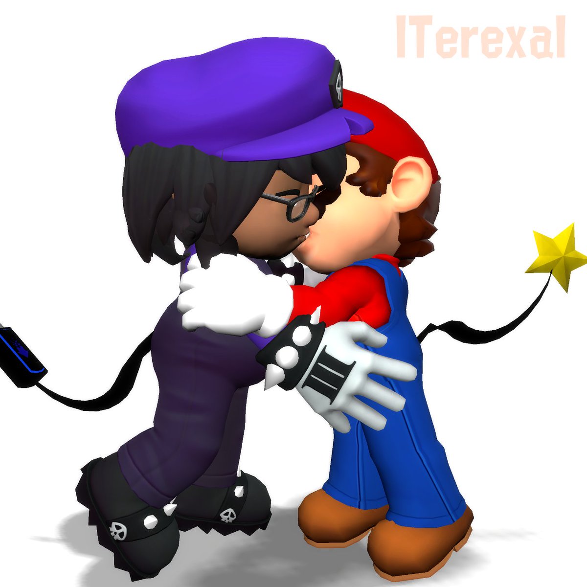 coughs this one up and leaves (this was literally my first time making characters kiss HELP..) #smg4 #smg3 #smg4mario #mar3 #marioxsmg3 #smg3xmario #gmod
