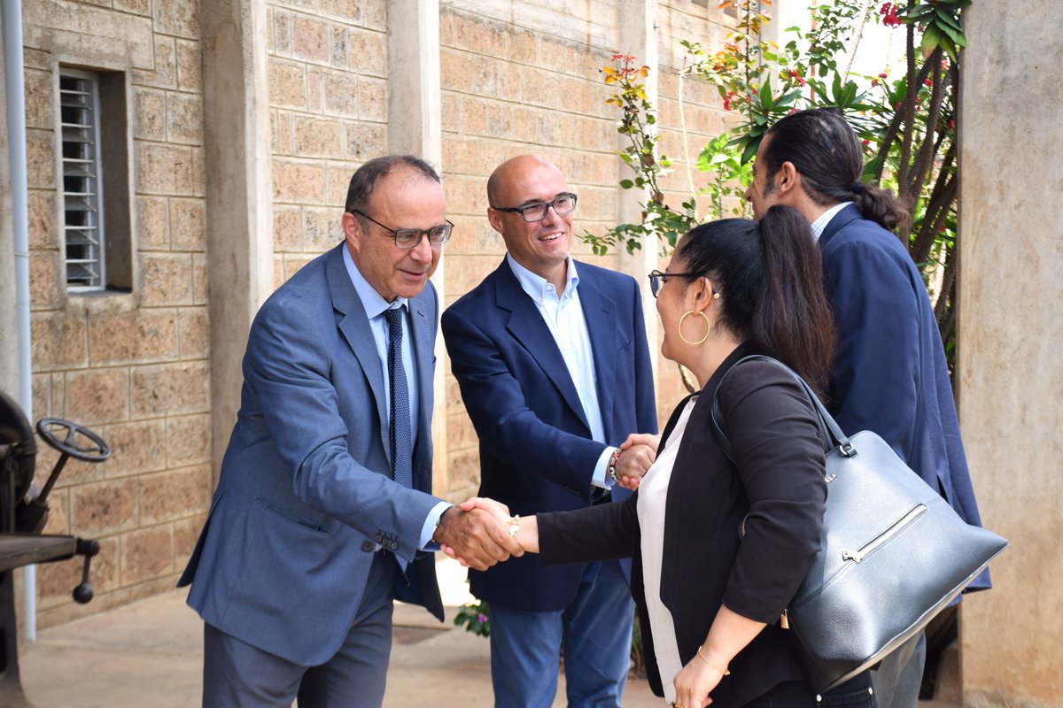 avsi_kenya's tweet photo. #Today, @FondazioneAVSI accompanied @UNESCO Regional Coordinator, Alexandros Makarigakis &amp; Prof. Fabio Santoni, Scientific Attache at @ItalyinKenya to @stkizitovti1 for a courtesy visit &amp; to explore opportunities in the green economy skilling sector.

#PeopleForDevelopment https://t.co/w1qMHAHxNG