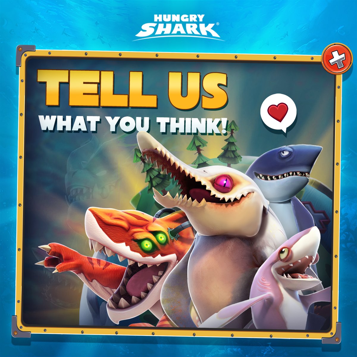 Calling all fin-atics! 🦈 We're on a mission to make Hungry Shark even more jaw-some and we need YOUR help! 💪 Complete this survey and let us know more about you and what you think about Hungry Shark! 👇 ubi.li/k0S3T