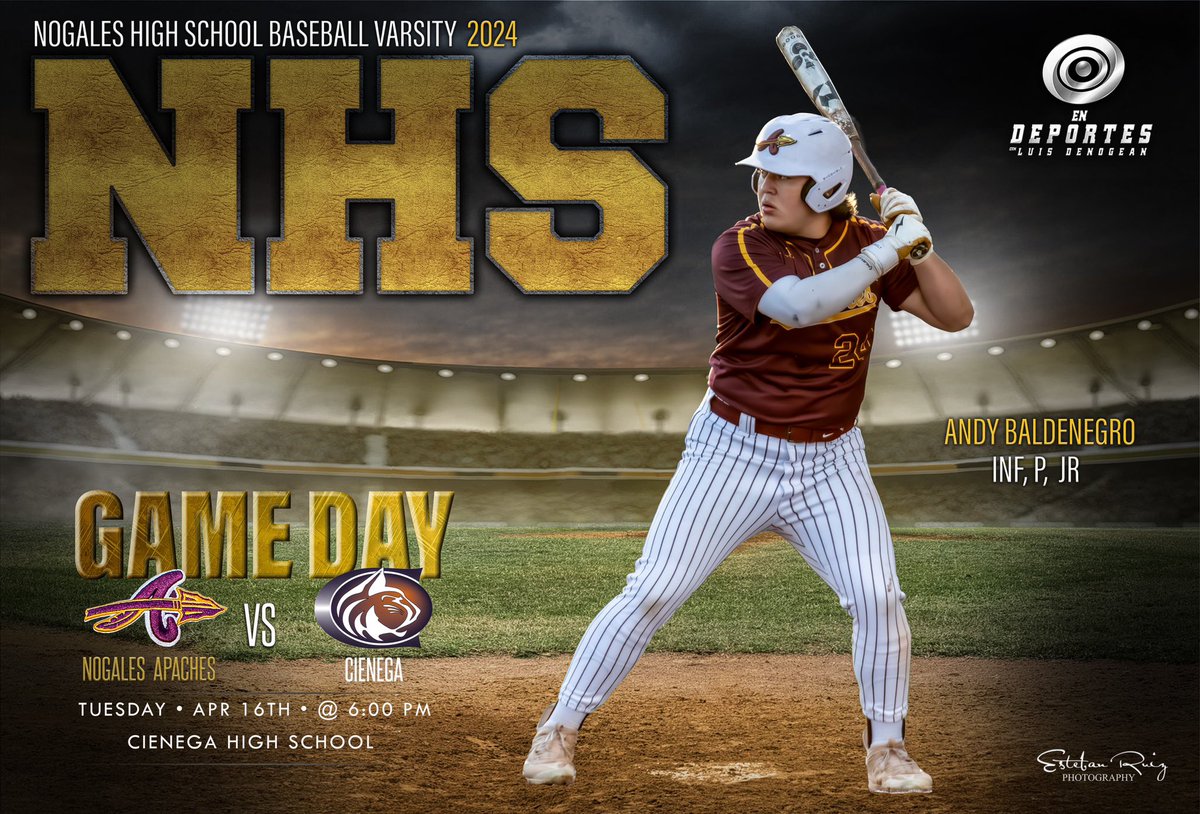 𝐆𝐀𝐌𝐄𝐃𝐀𝐘‼️Nogales Apaches ⚾️
🆚Cienega
🕕 6:00PM
🏟️ Cienega H.S
📷EstebanRuizPhotography
🎥En Deportes
@OJFav @ApacheBaseball1 @DenzelMontijo @AlanDurazo8  @CarlosPeralta_4 @ralphie81350445  @DavidZAZUETA88  @ERvvagdl 
@Sal_Valenzuela1 @NogiAthletics