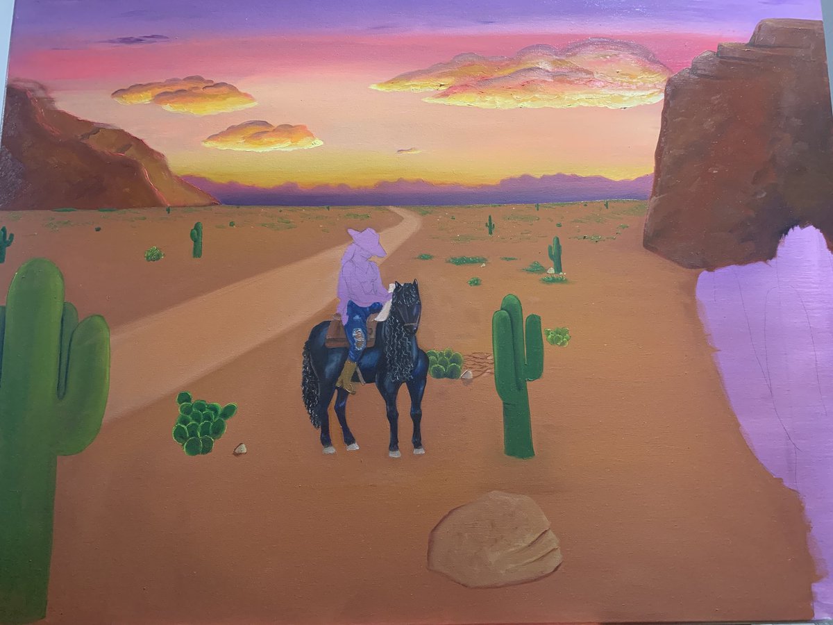 Goodmorning, look at this horse I painted #wip