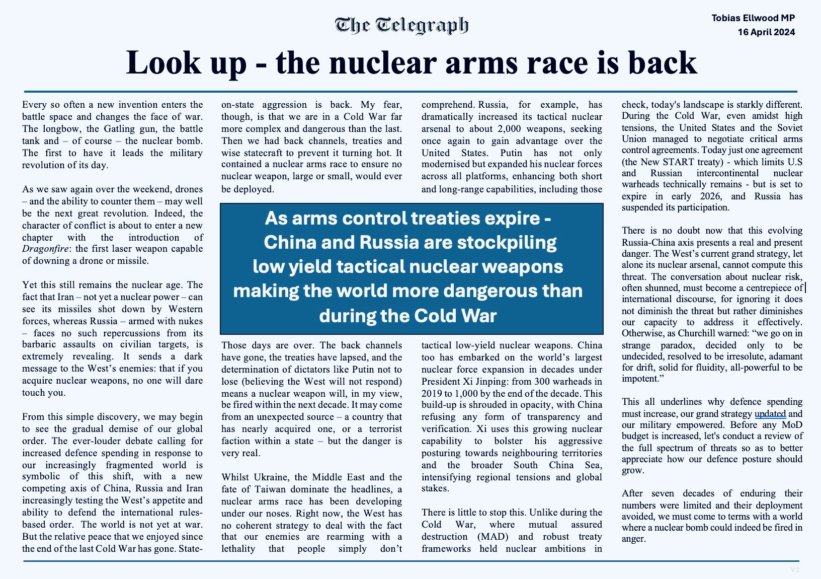 Tobias Ellwood on X: “Britain has stepped forward in Ukraine and 